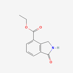molecular formula C11H11NO3 B1431531 1-Oxo-2,3-dihydro-1H-isoindole-4-carboxylic acid ethyl ester CAS No. 1261801-48-2