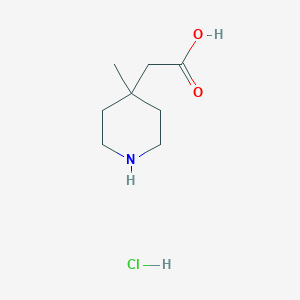 molecular formula C8H16ClNO2 B1431532 (4-Methyl-piperidin-4-yl)-acetic acid hydrochloride CAS No. 1373223-36-9