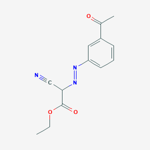 molecular formula C13H13N3O3 B14315345 Ethyl [(E)-(3-acetylphenyl)diazenyl](cyano)acetate CAS No. 114011-54-0