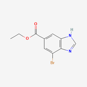 molecular formula C10H9BrN2O2 B1431536 Ethyl 7-bromo-1H-1,3-benzodiazole-5-carboxylate CAS No. 1354771-56-4