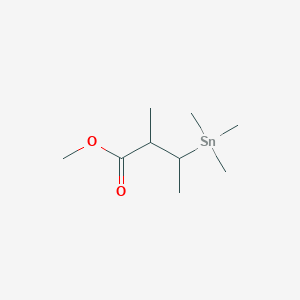 molecular formula C9H20O2Sn B14315381 Methyl 2-methyl-3-(trimethylstannyl)butanoate CAS No. 106119-83-9
