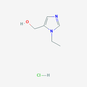 molecular formula C6H11ClN2O B1431539 (3-Ethyl-3H-imidazol-4-yl)-methanol hydrochloride CAS No. 1187931-61-8