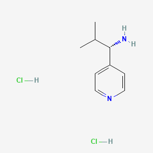 molecular formula C9H16Cl2N2 B1431540 (S)-2-Methyl-1-pyridin-4-YL-propylamine dihydrochloride CAS No. 1391440-45-1