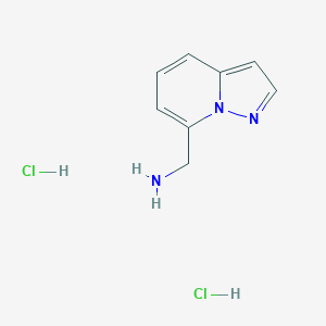molecular formula C8H11Cl2N3 B1431541 C-Pyrazolo[1,5-a]pyridin-7-yl-methylamine dihydrochloride CAS No. 1187929-22-1