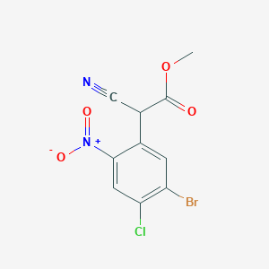 Methyl 2-(5-bromo-4-chloro-2-nitrophenyl)-2-cyanoacetate