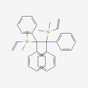 molecular formula C34H38Si2 B14315452 (1,1,2,2-Tetraphenylethane-1,2-diyl)bis[ethenyl(dimethyl)silane] CAS No. 113374-39-3