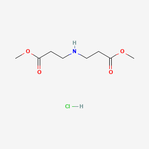 molecular formula C8H16ClNO4 B1431550 Methyl 3-[(3-methoxy-3-oxopropyl)amino]propanoate hydrochloride CAS No. 67363-88-6
