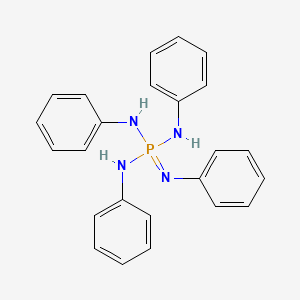 molecular formula C24H23N4P B14315583 Phosphorimidic triamide, N,N',N'',N'''-tetraphenyl- CAS No. 112981-12-1
