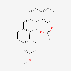 molecular formula C25H18O3 B14315632 Dibenz(a,j)anthracen-14-ol, 3-methoxy-, acetate CAS No. 114326-28-2