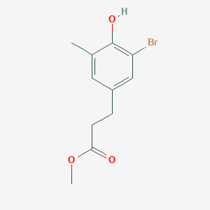 molecular formula C11H13BrO3 B1431565 Methyl 3-(3-bromo-4-hydroxy-5-methyl-phenyl)propanoate CAS No. 1352719-80-2
