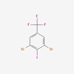 molecular formula C7H2Br2F3I B1431566 2,6-Dibromo-1-iodo-4-(trifluoromethyl)benzene CAS No. 1428234-52-9