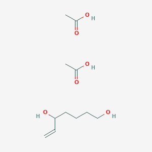 molecular formula C11H22O6 B14315677 Acetic acid;hept-6-ene-1,5-diol CAS No. 112371-16-1
