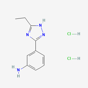 molecular formula C10H14Cl2N4 B1431575 [3-(5-ethyl-4H-1,2,4-triazol-3-yl)phenyl]amine dihydrochloride CAS No. 1559062-05-3