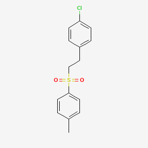 molecular formula C15H15ClO2S B14315916 Benzene, 1-chloro-4-[2-[(4-methylphenyl)sulfonyl]ethyl]- CAS No. 110210-24-7