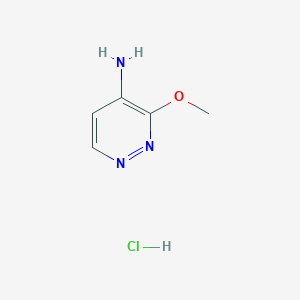 molecular formula C5H8ClN3O B1431593 3-Methoxypyridazin-4-amine hydrochloride CAS No. 1375069-37-6