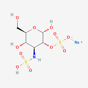 molecular formula C6H12NNaO11S2 B14315944 sodium;[(2S,3R,4S,5S,6R)-2,5-dihydroxy-6-(hydroxymethyl)-4-(sulfoamino)oxan-3-yl] sulfate CAS No. 107037-81-0