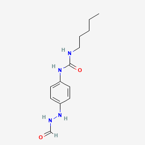 molecular formula C13H20N4O2 B14315945 N-[4-(2-Formylhydrazinyl)phenyl]-N'-pentylurea CAS No. 114048-99-6