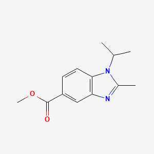 molecular formula C13H16N2O2 B1431595 Methyl 1-isopropyl-2-methyl-1,3-benzodiazole-5-carboxylate CAS No. 904686-95-9