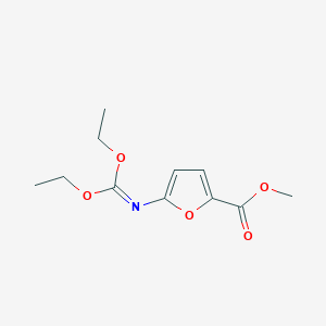 molecular formula C11H15NO5 B14315979 Methyl 5-[(diethoxymethylidene)amino]furan-2-carboxylate CAS No. 110189-96-3