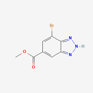 molecular formula C8H6BrN3O2 B1431599 Methyl 7-bromo-1H-benzotriazole-5-carboxylate CAS No. 1354758-03-4