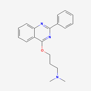 molecular formula C19H21N3O B14315995 N,N-Dimethyl-3-[(2-phenylquinazolin-4-yl)oxy]propan-1-amine CAS No. 113242-30-1