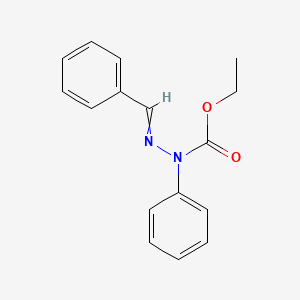 molecular formula C16H16N2O2 B14316033 Ethyl 2-benzylidene-1-phenylhydrazine-1-carboxylate CAS No. 111709-02-5