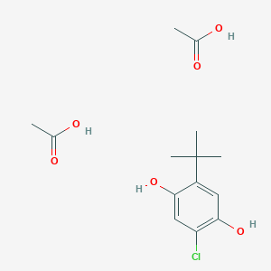 molecular formula C14H21ClO6 B14316058 Acetic acid;2-tert-butyl-5-chlorobenzene-1,4-diol CAS No. 114239-31-5