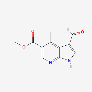 3-Carbaldehyde-4-methyl-7-azaindole-5-carboxylic acid methyl ester