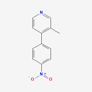 molecular formula C12H10N2O2 B14316085 Pyridine, 3-methyl-4-(4-nitrophenyl)- CAS No. 113120-10-8