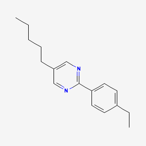 molecular formula C17H22N2 B14316098 2-(4-Ethylphenyl)-5-pentylpyrimidine CAS No. 113978-96-4
