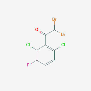 molecular formula C8H3Br2Cl2FO B1431612 2,2-Dibromo-1-(2,6-dichloro-3-fluorophenyl)ethanone CAS No. 1820604-17-8