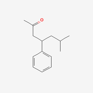 molecular formula C14H20O B14316120 6-Methyl-4-phenylheptan-2-one CAS No. 107771-22-2