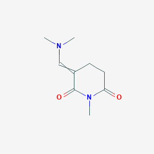 molecular formula C9H14N2O2 B14316160 3-[(Dimethylamino)methylidene]-1-methylpiperidine-2,6-dione CAS No. 111725-60-1