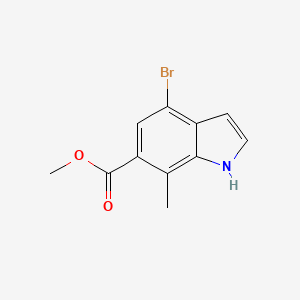 molecular formula C11H10BrNO2 B1431617 Methyl 4-bromo-7-methyl-1H-indole-6-carboxylate CAS No. 1260382-73-7