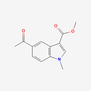molecular formula C13H13NO3 B14316171 Methyl 5-acetyl-1-methyl-1H-indole-3-carboxylate CAS No. 112332-85-1
