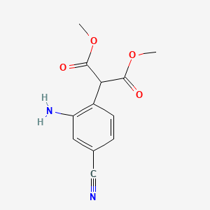 1,3-Dimethyl 2-(2-amino-4-cyanophenyl)propanedioate