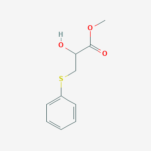 molecular formula C10H12O3S B14316273 Propanoic acid, 2-hydroxy-3-(phenylthio)-, methyl ester CAS No. 111248-06-7