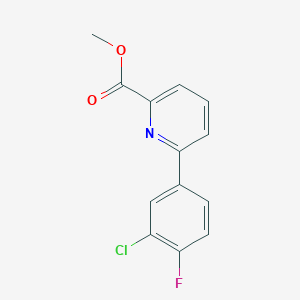 molecular formula C13H9ClFNO2 B1431629 Methyl 6-(3-chloro-4-fluorophenyl)pyridine-2-carboxylate CAS No. 1393442-53-9
