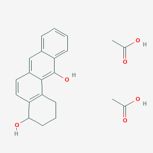 molecular formula C22H24O6 B14316303 Acetic acid;1,2,3,4-tetrahydrobenzo[a]anthracene-4,12-diol CAS No. 105824-98-4