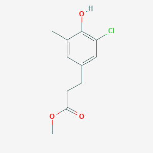 molecular formula C11H13ClO3 B1431635 Methyl 3-(3-chloro-4-hydroxy-5-methyl-phenyl)propanoate CAS No. 1352719-77-7