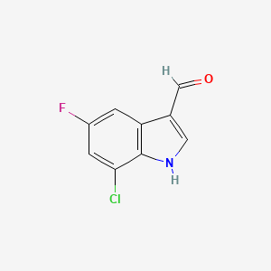 7-Chloro-5-fluoro-1H-indole-3-carbaldehyde