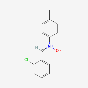 molecular formula C14H12ClNO B14316495 Benzenamine, N-[(2-chlorophenyl)methylene]-4-methyl-, N-oxide CAS No. 105609-11-8