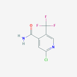 molecular formula C7H4ClF3N2O B1431652 2-Chloro-5-(trifluoromethyl)pyridine-4-carboxamide CAS No. 1416713-79-5
