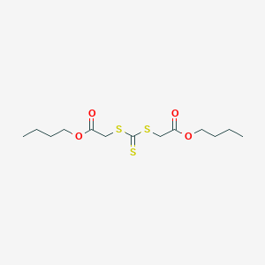 molecular formula C13H22O4S3 B14316623 Butyl 2-(2-butoxy-2-oxoethyl)sulfanylcarbothioylsulfanylacetate CAS No. 113760-65-9