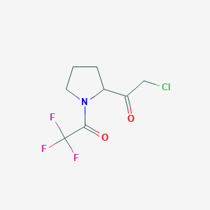 1-[2-(2-Chloroacetyl)pyrrolidin-1-yl]-2,2,2-trifluoroethan-1-one