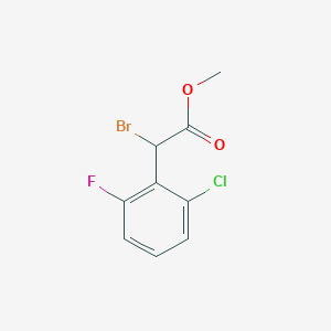molecular formula C9H7BrClFO2 B1431666 Methyl 2-bromo-2-(2-chloro-6-fluorophenyl)acetate CAS No. 1461705-96-3