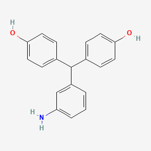 molecular formula C19H17NO2 B14316663 4,4'-[(3-Aminophenyl)methylene]diphenol CAS No. 109811-59-8