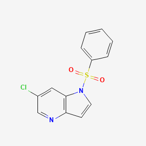 molecular formula C13H9ClN2O2S B1431667 6-Chloro-1-(phenylsulfonyl)-1H-pyrrolo[3,2-b]pyridine CAS No. 1799439-13-6