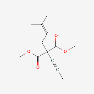 molecular formula C13H18O4 B14316671 Dimethyl (3-methylbut-2-en-1-yl)(prop-1-yn-1-yl)propanedioate CAS No. 107473-14-3