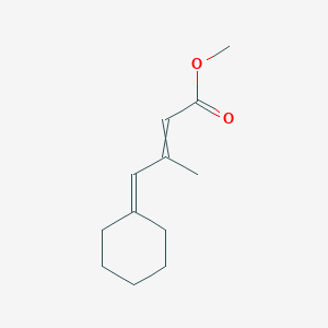 molecular formula C12H18O2 B14316747 Methyl 4-cyclohexylidene-3-methylbut-2-enoate CAS No. 111917-29-4